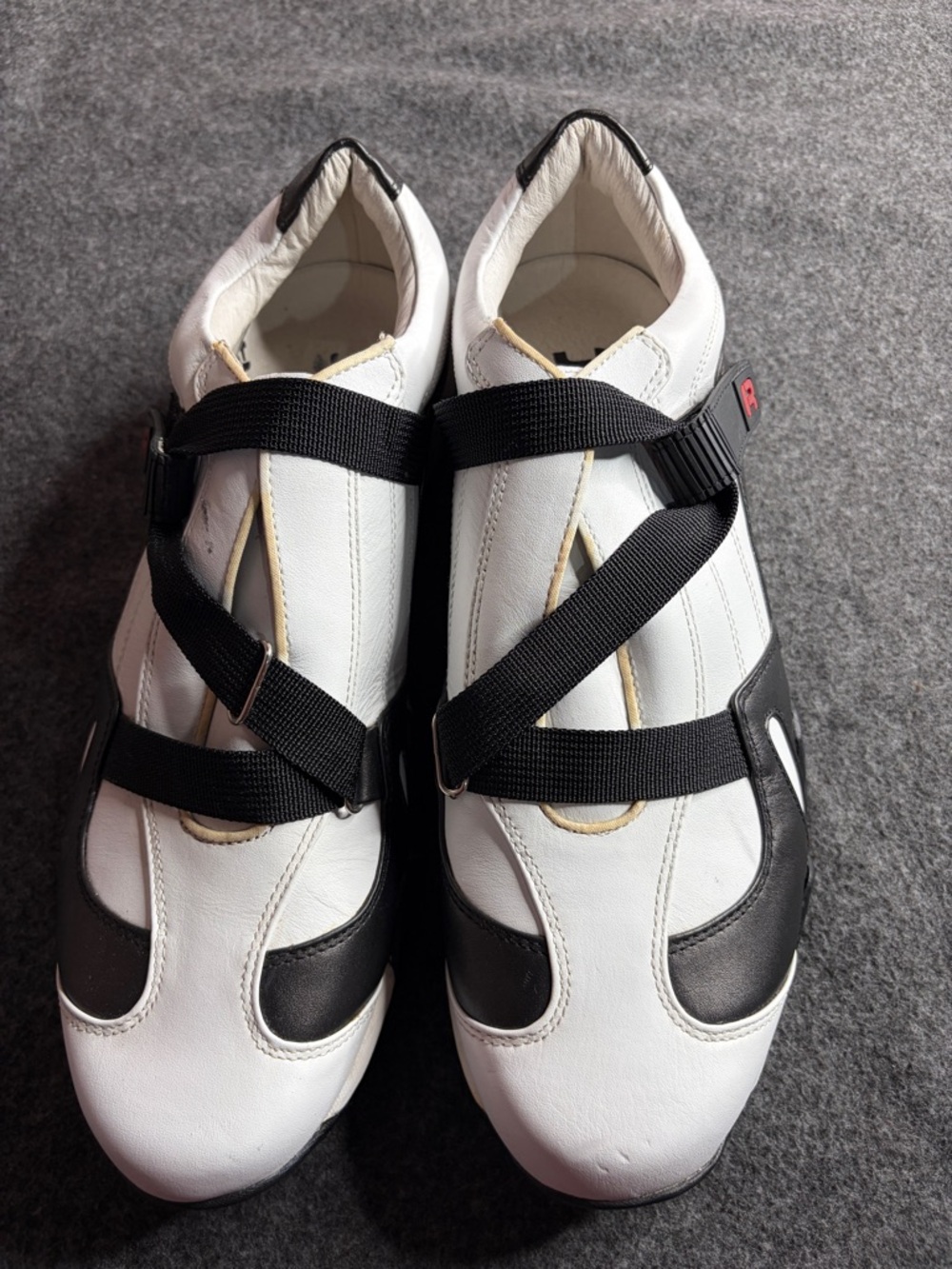 White and Black Man Athletic Slip-On Shoes